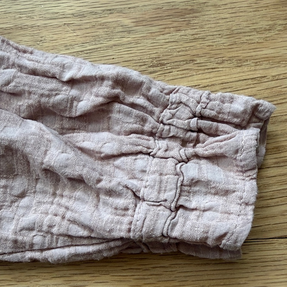 Mabo 3/4 Sleeve Ruffle Peter Pan Collar Top dusty pink girls size 2/3 years - Picture 10 of 16